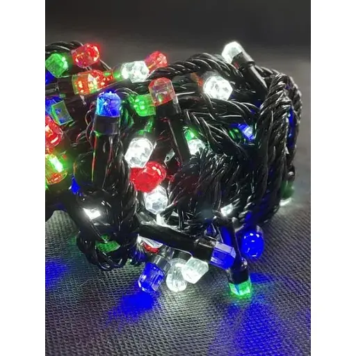 Новорічна гірлянда Рубін 12 м 200 Кольорових лампочок - фото 1