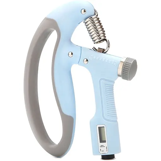 Еспандер кістьовий Cornix 10-100 кг з регульованим навантаженням та лічильником XR-0271 Sky Blue/Grey - фото 1