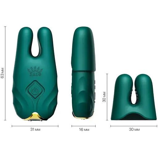 Смарт-вибратор для груди Zalo Nave Turquoise Green пульт ДУ работа через приложение - фото 3