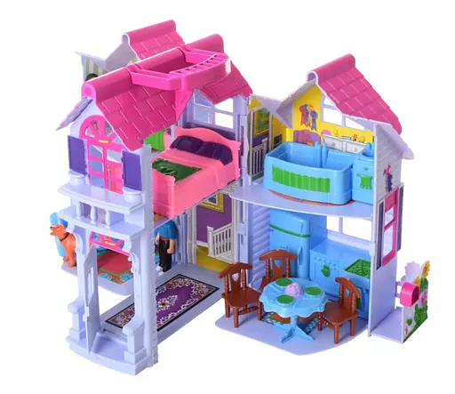 Домик раскладной F611 Sweet Home с фигурками, с мебелью, в коробке (6903168541016) - фото 2