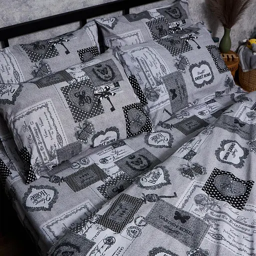 Комплект постільної білизни Moon&Star Бязь Gold Люкс Vintage Keys King Size 220x240 наволочки 2х40х60 - фото 6