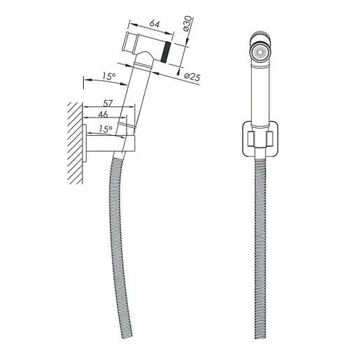 Гігієнічний гарнітур Imprese Grafiky ZMK061901121, Хром - фото 2