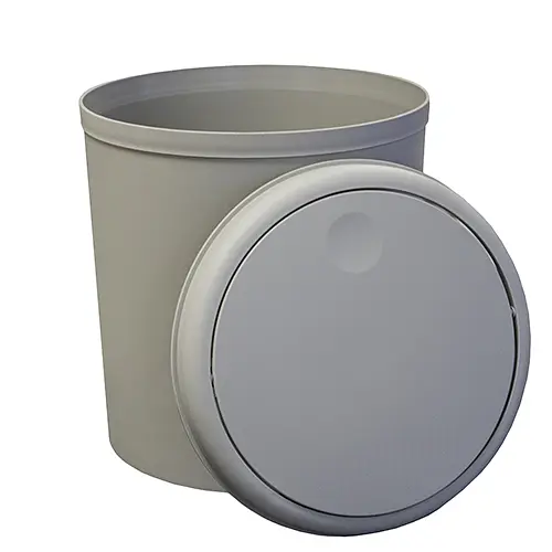 Відро для сміття 5 л світло сіре (08347) - фото 2