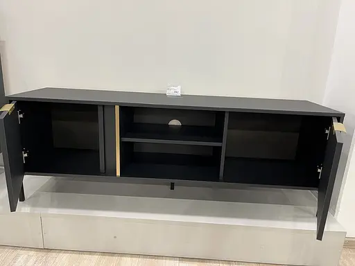 Тумба під телевізор Perfect Home Ларс / Lars 2-дверна 2D/153 Антрацит (PFH-091023) - фото 11