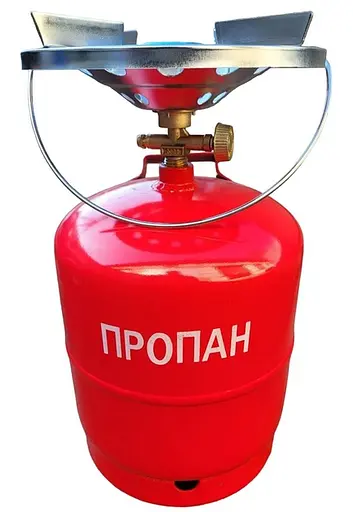 Кемпінговий комплект (газовий балон та пальник) A003 (5кг 12л) - фото 3
