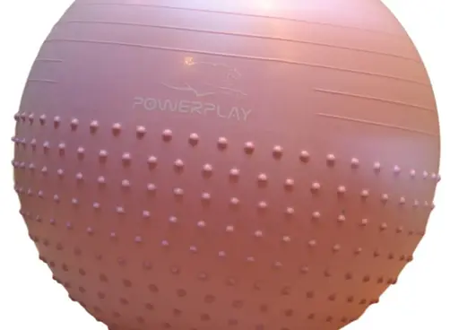 М'яч для фітнесу (фітбол) напівмасажний PowerPlay 4003 Ø65 cm Gymball Ліловий + помпа (PP_4003_65cm_Violet) - фото 7