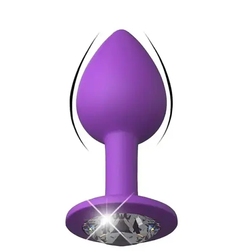 Анальная пробка I’MCUM Crystal Harmony Размер L 9.2x4.2 см Силиконовая Фиолетовая (IM-KGS201_L_purp) - фото 4