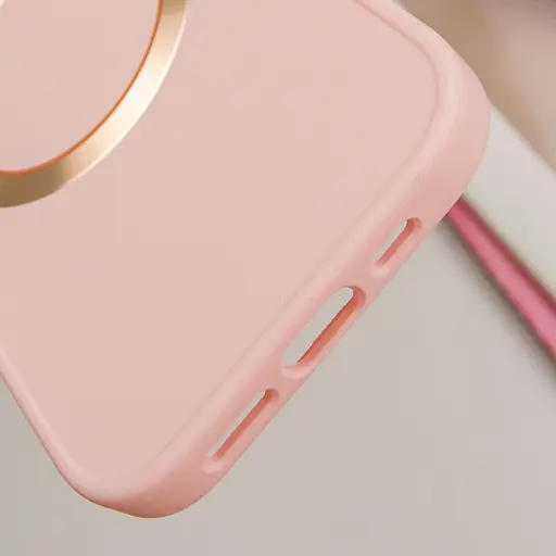 Чохол Epik TPU Bonbon Metal Style with MagSafe для Apple iPhone 16, 6.1 Рожевий/Light Pink - фото 5