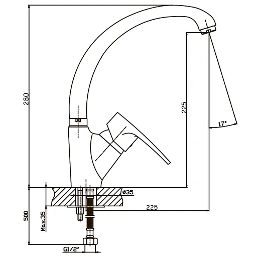 Смеситель для кухни Haiba Ceba 011 HB0032 Хром - фото 2
