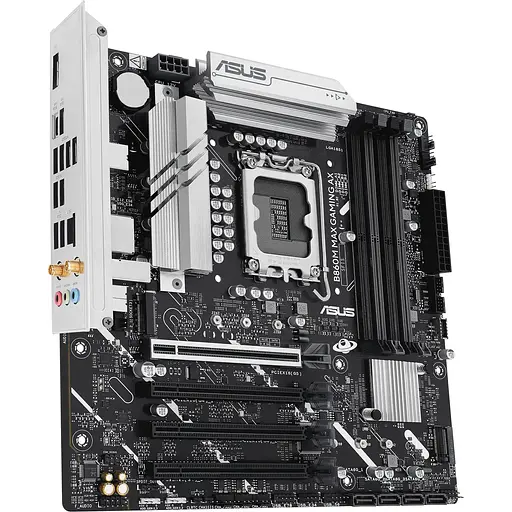 Материнская плата Asus B860M MAX Gaming AX s1851 B860 4xDDR5 M.2 DP USB Type-C Wi-Fi BT mATX - фото 3