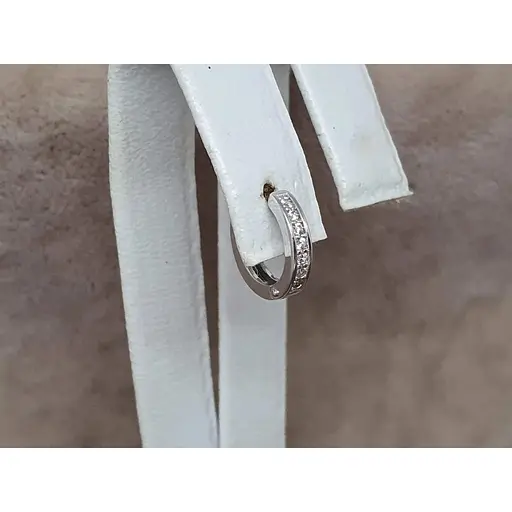 Срібна моносережка Dear з фіанітами. 3658.1С - фото 3