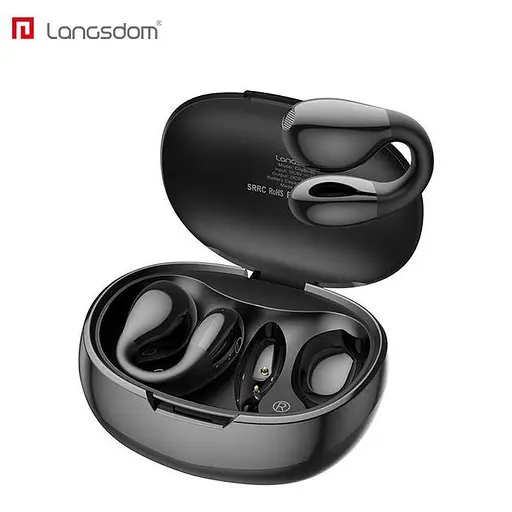 Навушники з спрямованим звуком бездротова Bluetooth 5.3 гарнітура Langsdom TS03 Black - фото 3