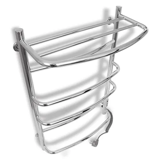 Электрический полотенцесушитель Laris Еврофлеш П6 500x800 с полкой Е правый S 73207611, Хром, Правое, Электронный - фото 4