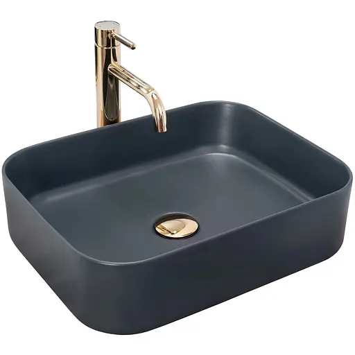 Умивальник Rea Kaya navy blue mat накладних REA-U5656, Синий - фото 1