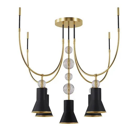 Люстра ARCH 5U PikArt арт. 23665 Золотий/чорний - фото 1