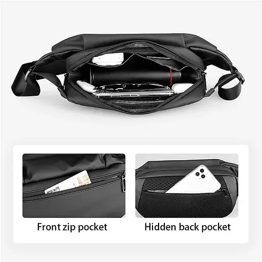 Сумка бананка Mark Ryden MR8331 водонепроницаемая (Черный) - фото 3