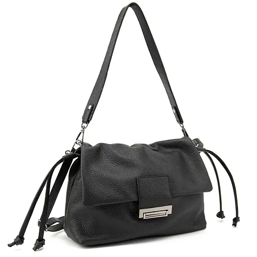 М'яке шкіряне жіноче кросбоді із затяжками Tavinchi CH-8585A-FL