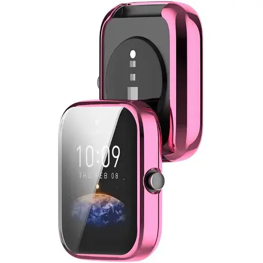 Чехол-накладка DK Silicone Face Case для Xiaomi Amazfit Bip 3 / 3 Pro (pink rose) - фото 2