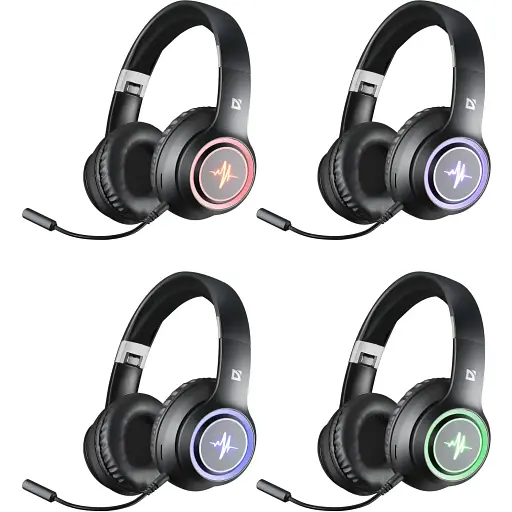 Наушники с микрофоном Defender FreeMotion B571 Bluetooth гибкий микрофон LED черные - фото 9