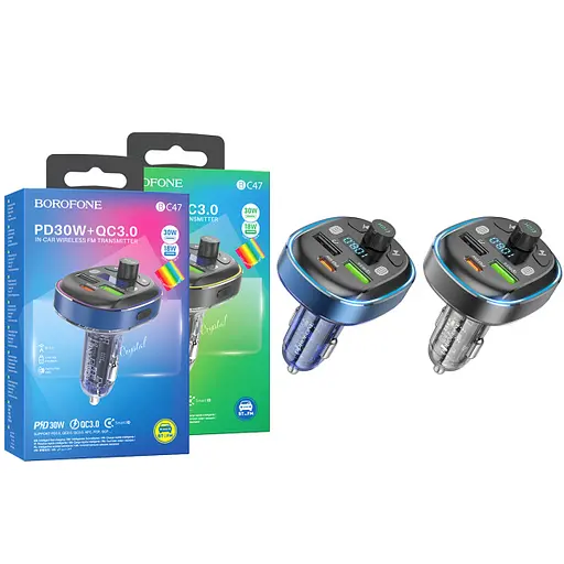 FM-модулятор BC47 Borofone BC47 PD30W+QC3.0 - фото 2