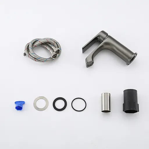 Змішувач для умивальника Frap F1071-9 Графітовий хром - фото 4