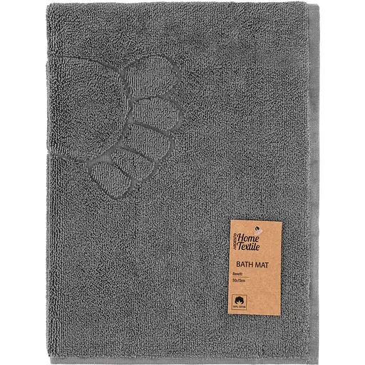 Килимок для ніг махровий Ardesto Benefit 50х70 см 100% бавовна сірий (ART2457SG)  - фото 1