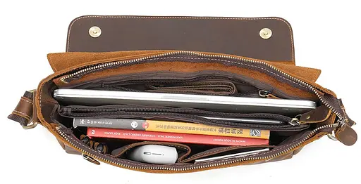 Чоловіча шкіряна сумка Vintage 32х25,5х6 см sum0012517 - фото 5