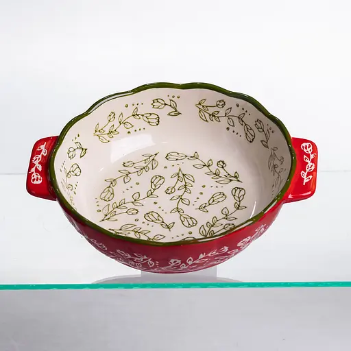 Форма для запікання Vintage Ø17 (см) кругла форма для випікання в духовці з ручками Червоний Yiwu HM04-05 - фото 2