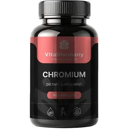 Пиколинат хрома VitalHarmony Chromium, 90 капсул для покращення метаболізму та контролю апетиту