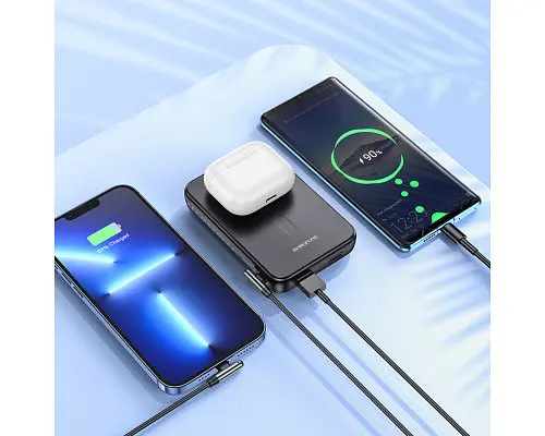 Зовнішній магнітний акумулятор бездротовий Borofone BJ47 10000 мА·год 22.5 W чорний - фото 4