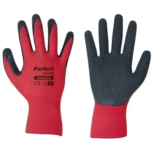 Рукавички захисні Bradas PERFECT GRIP RED латекс розмір 7 RWPGRD7 - фото 1