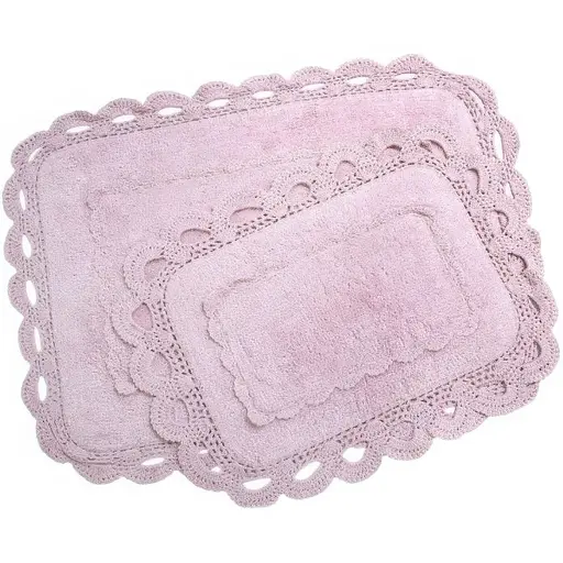 Уцінка. Набір килимків Irya Anita pembe 90х60 см та 60х40 см світло-рожевий (2000022200349) - фото 1