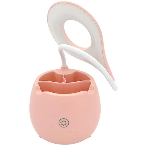 Настільна лампа-органайзер Voltronic SST-813 гнучка 3 режими 4.2V 300mAh microUSB 3 години роботи 42 см 200 г Pink Box