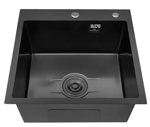 Кухонна мийка Kroner KRP Derby - 5050HM PVD (2,5/0,5 мм) (CV027240) - фото 2