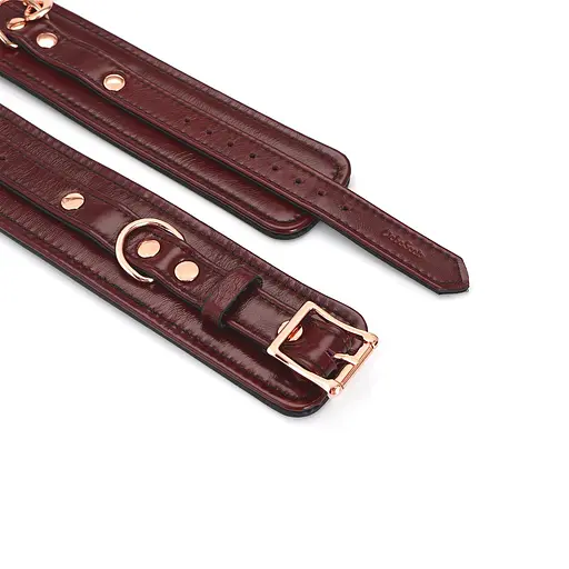 Фіксатори для ніг Liebe Seele Wine Red Ankle Cuffs 30.5 см бордовий - фото 6