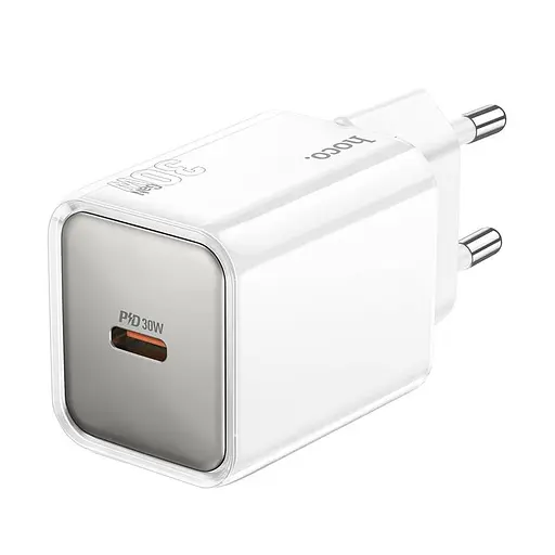 Адаптер сетевой HOCO Glorious single port charger N47 | Type-C, 30W, PD | - фото 1