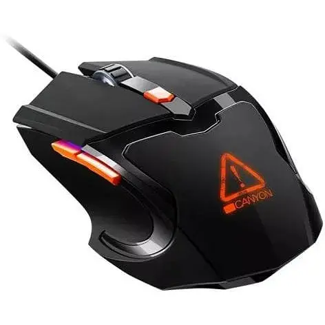Миша Canyon Vigil чорний USB оптична сенсор Pixart 3168 800 - 3200 dpi RGB-підсвічування 1.65 м - фото 1