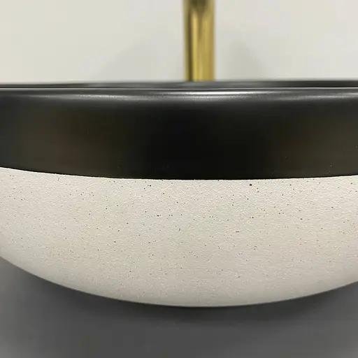 Умивальник VBI Ormela чорно-білий матовий накладний VBI-016900, Чорний матовий - фото 4