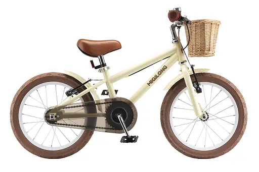 Miqilong Детский велосипед RM 16" бежевый - фото 4