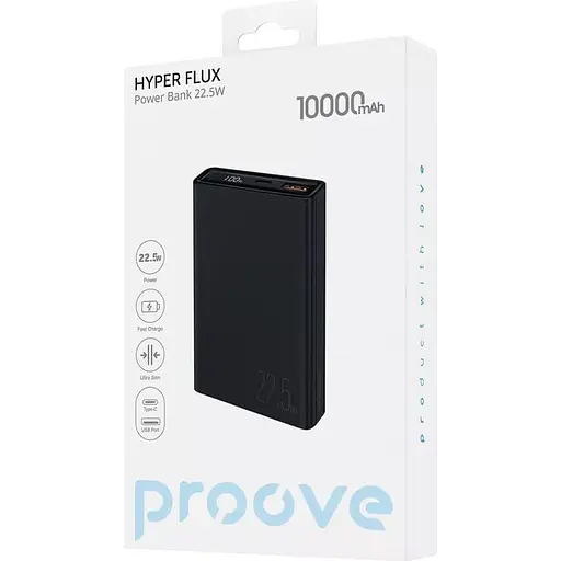 Павербанк Proove Hyper Flux Plus Black 10 000 mAh / 22.5 Вт (PBF122120001) - фото 4