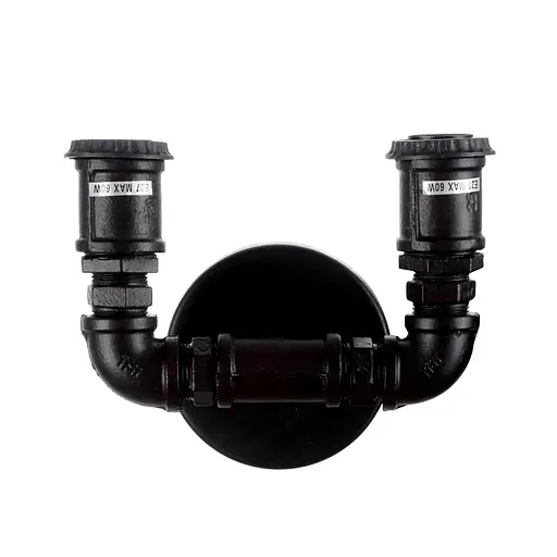 Бра Brille BL-329W/2 E27 BK настінне накладне труби лофт - фото 5
