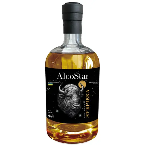 Напій спиртний AlcoStar Зубрівка 38% 0.5 л