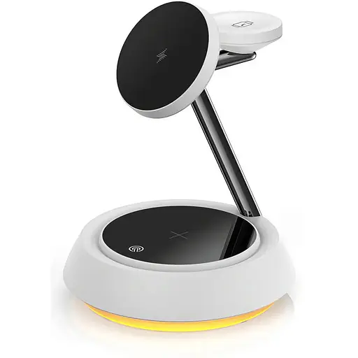 Бездротовий зарядний пристрій — настільний WiWU WI-W002 Power Air 15 W 3 в 1 для iPhone/A Apple Watch/Air - фото 1