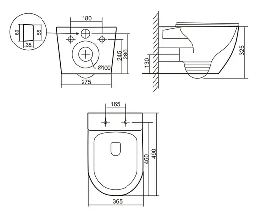 Унитаз подвесной Qtap Robin Ultra Quiet, с сиденьем Slim Duroplast/Soft-close/Quick relase QT13332381АSAN - фото 8