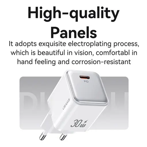 МЗП Usams US-CC186 PD30W (1USB-C) + кабель Type-C to Lightning White - фото 6