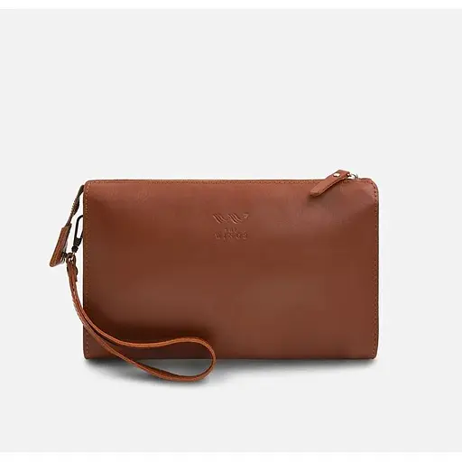 Шкіряний млатч світло-коричневий краст - фото 1