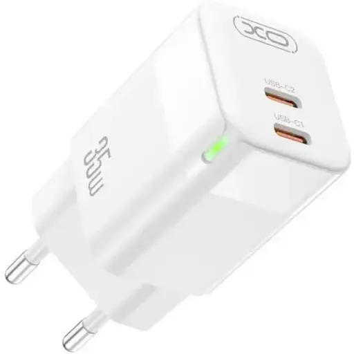 Зарядний пристрій із підсвіткою XO CE07 Dual PD 35 W GaN lamp display fast Charger - фото 1