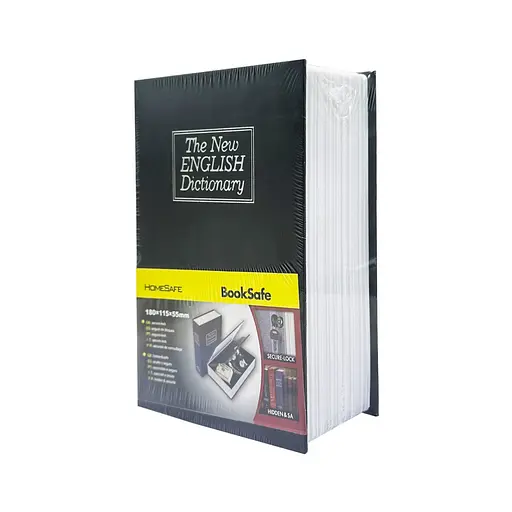 Сейф-книга з ключем для зберігання Sparta KBS-801(Black) мала, 18х11,5х5,5 см - фото 1