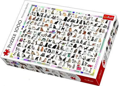 Набір Пазли - (1000 елм.) - "208 котів" - фото 1