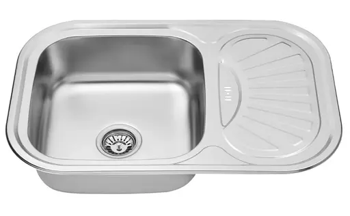 Кухонная мойка Kroner KRP Satin - 7549 (0,8 мм) (CV022782) - фото 3